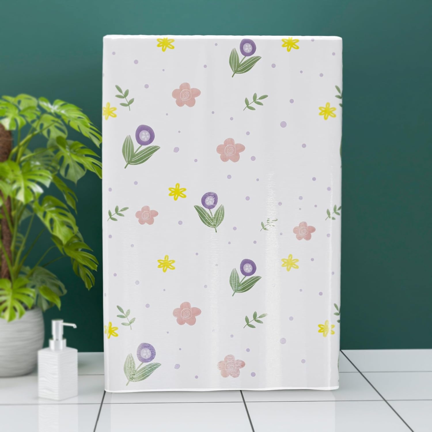 Printed Protective Washing Machine Cover For Top Load (55  58  87 Cm)