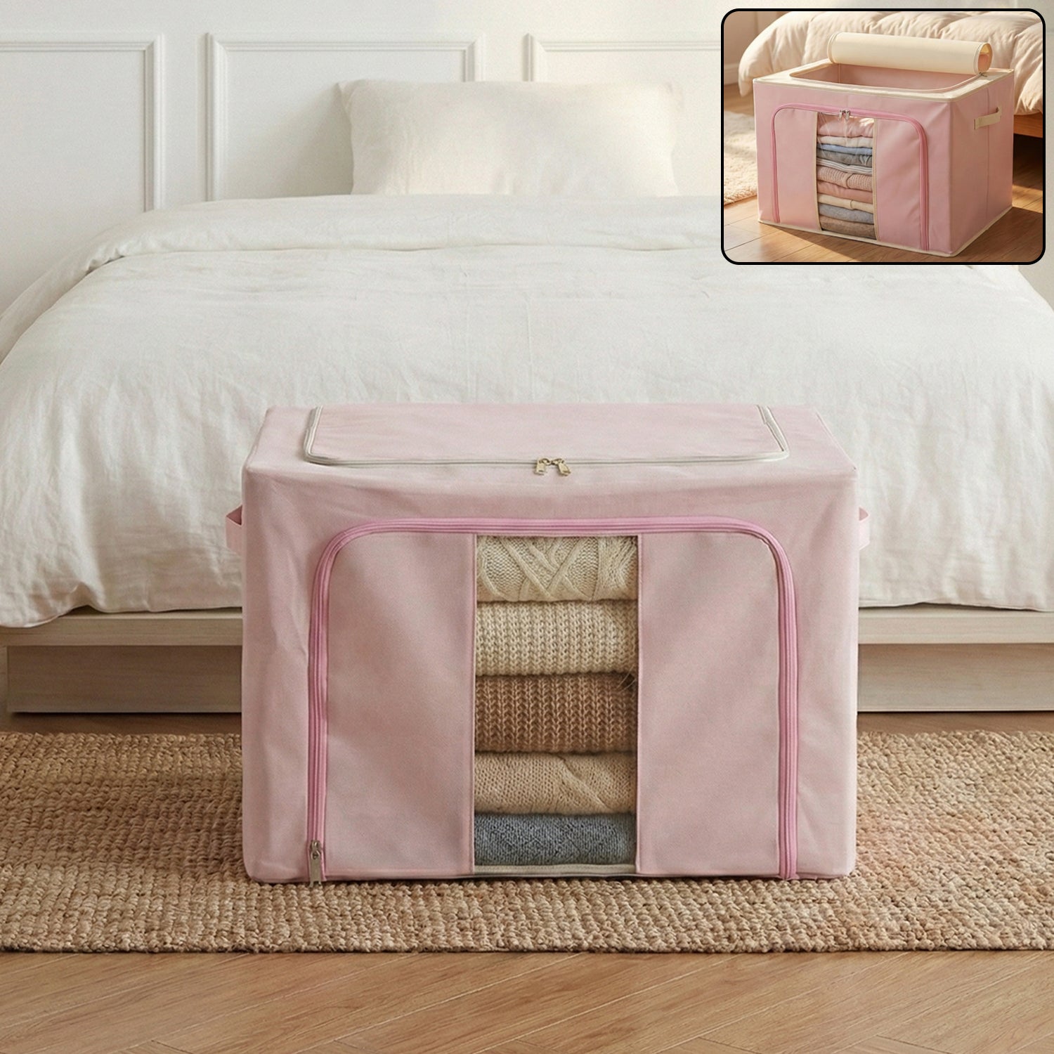 Foldable Fabric Clothes Storage Organizer Box (33  49 Cm 1 Pc)