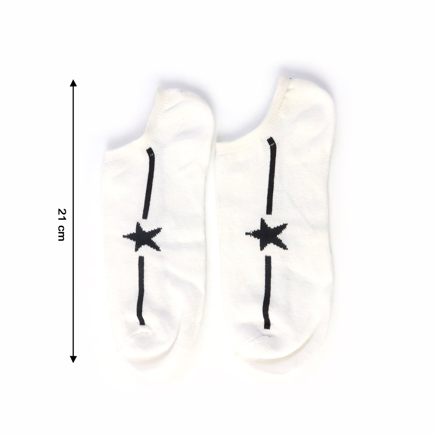 White Star Pattern Low-cut Socks (1 Pair)