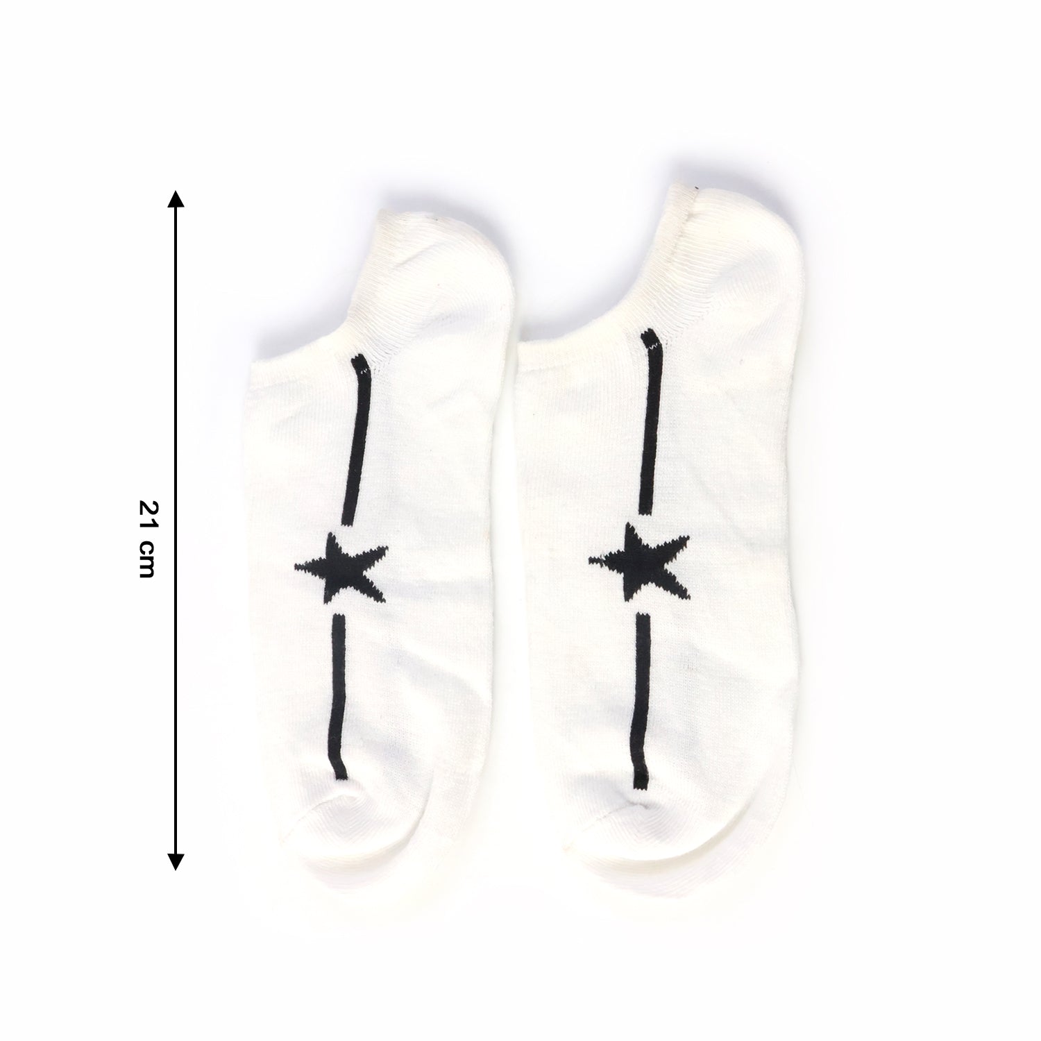 White Star Pattern Low-cut Socks (1 Pair)
