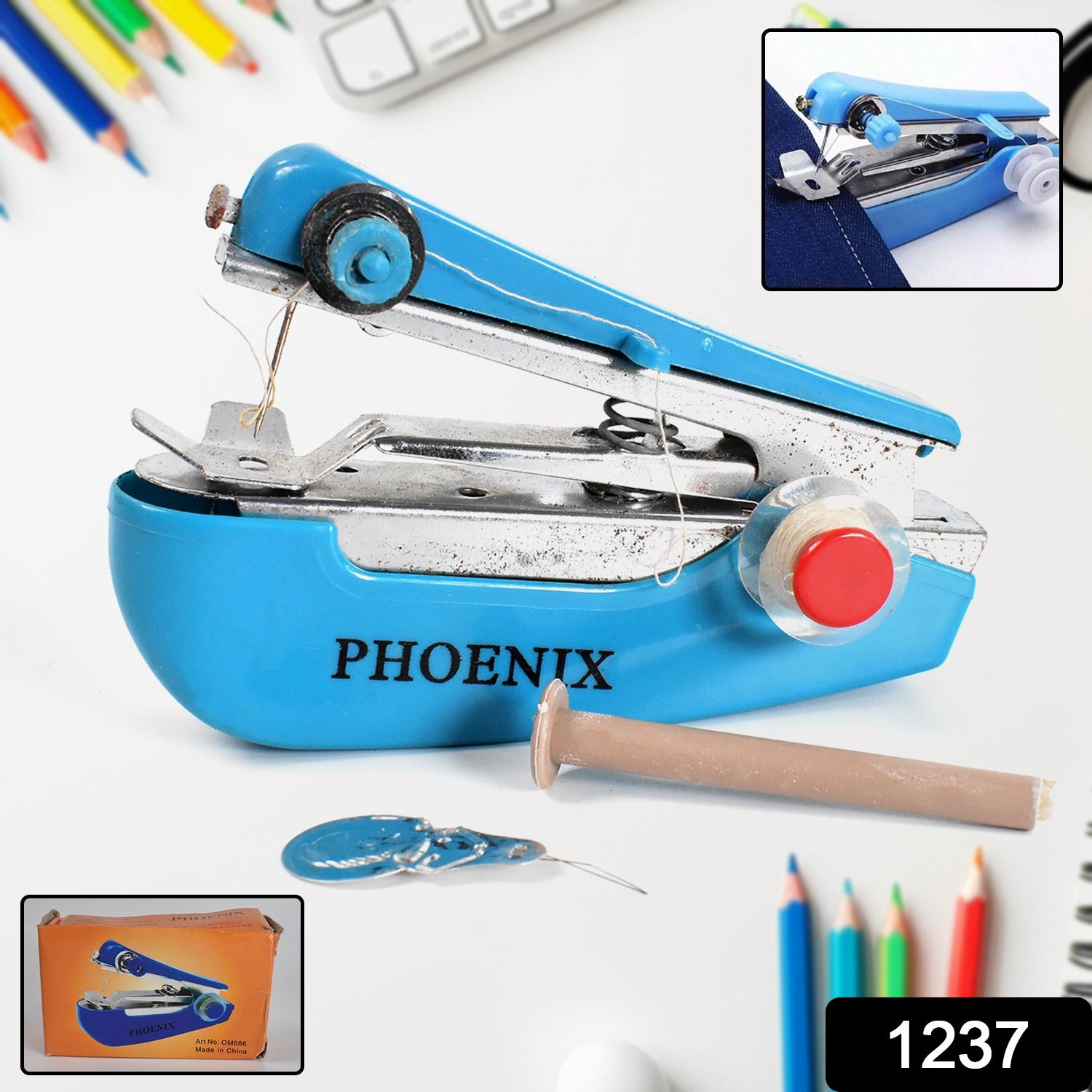 1237 Handy Stitching Stapler Machine Pocket Portable Mini Sewing Cordless Hand-operated Manual Stitch Stapler Sillai Machine For Garment Cloth
