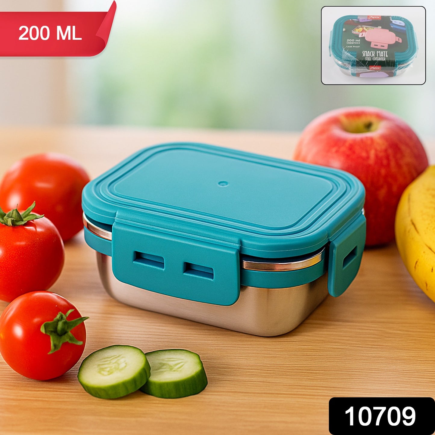 Apex Stainless Steel Mini Stack Plate Food Container (Approx 200 Ml)