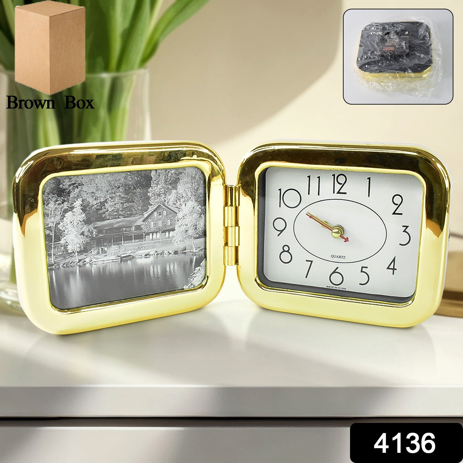Portable Foldable Desk Clock  Space-saving And Stylish (1 Pc)