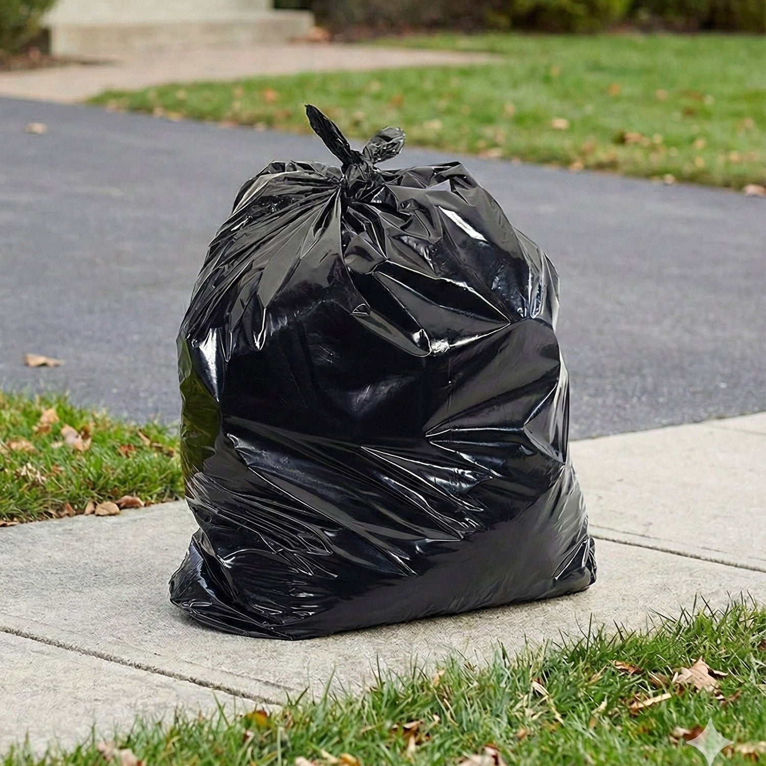 Heavy-duty Black Garbage Bag Roll For Home  Commercial Waste Disposal (1 Roll)