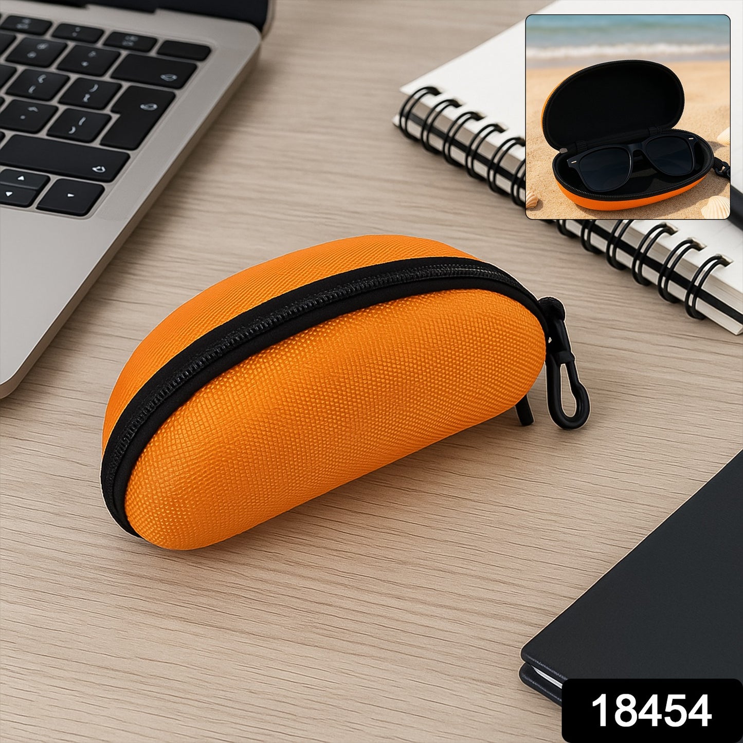 Portable Zipper Eye Glass Sunglasses Hard Case Cover (1 Pc)