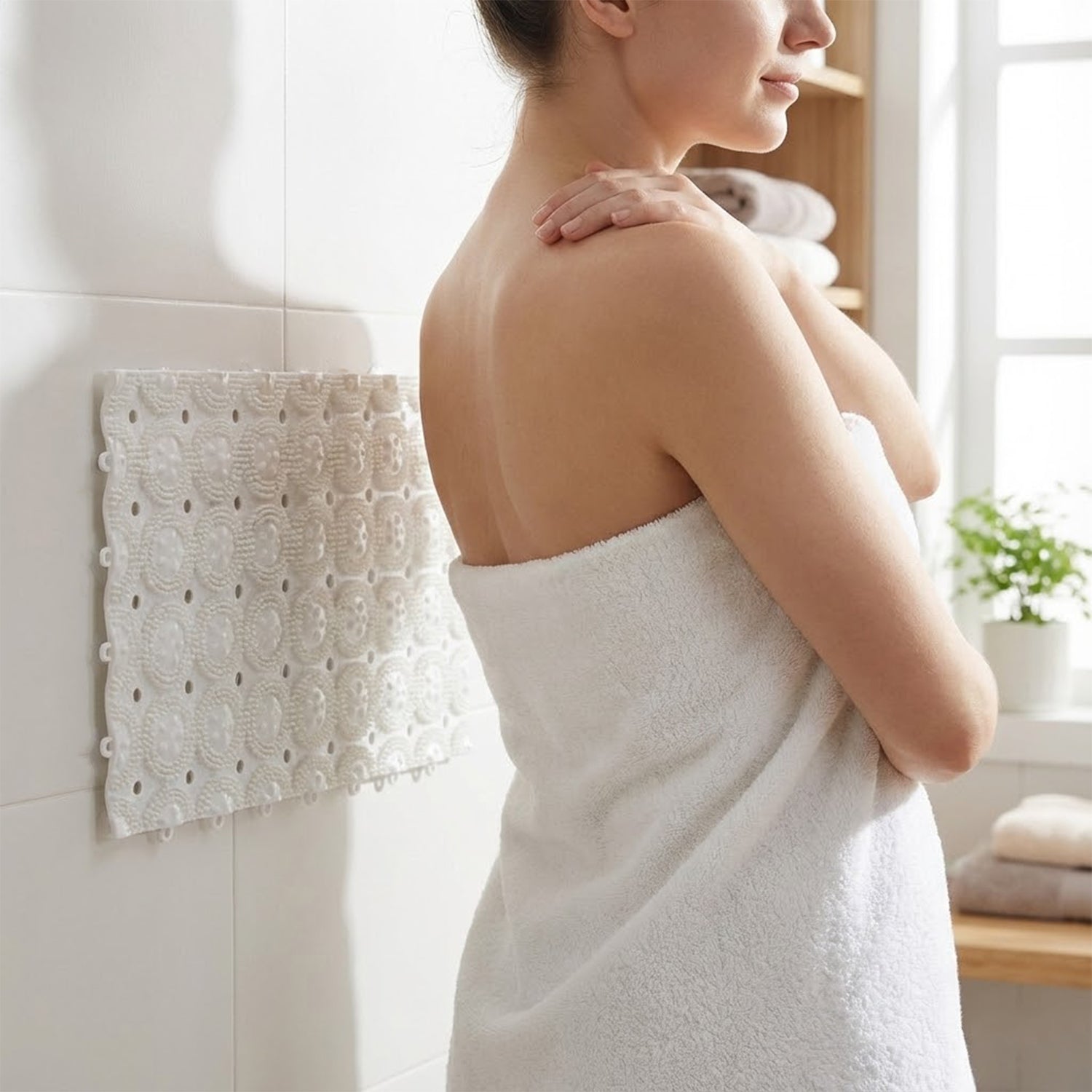 Anti-slip Bathroom Massage Mat With Suction Cups (33  21 Cm  4 Pc)