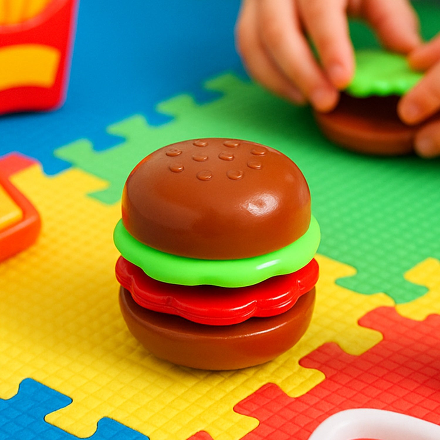 Mini Burger Shaped Toy For Kids (1 Pc)