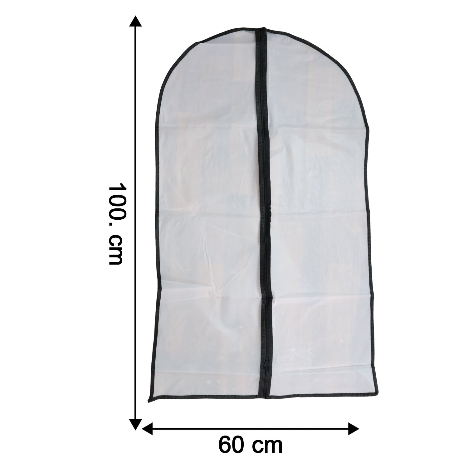 Transparent Garment Cover With Front Zipper (100  60 Cm 1 Pc)