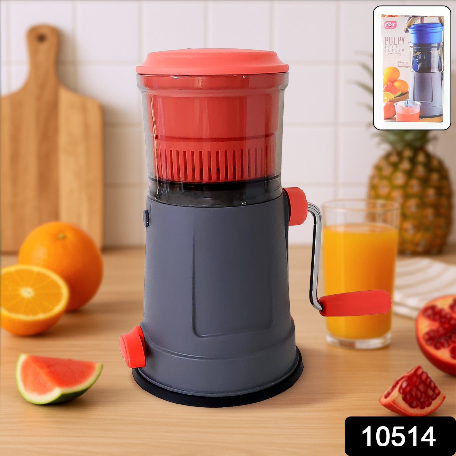 Supermom Pulpy Fruit Juicer With Extra Long Handle And Silicone Ring (1 Pc)